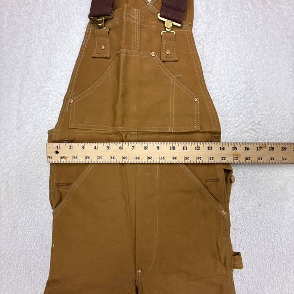 Vintage Carhartt R01 Brown Duck Canvas Bib Overalls 24x32 Mens Workwear